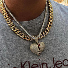 Load image into Gallery viewer, 18K Broken Heart Pendant