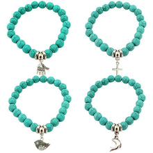 Load image into Gallery viewer, Boho Turquoise Charm Bracelet