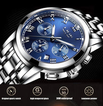 Load image into Gallery viewer, LIGE™ Silver Stainless Steel Watch for Men