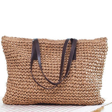 Load image into Gallery viewer, Beach Bohemian Rattan Tote