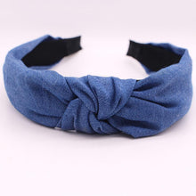 Load image into Gallery viewer, Bohemian Blue Denim Hairbands