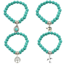 Load image into Gallery viewer, Boho Turquoise Charm Bracelet