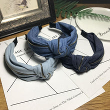 Load image into Gallery viewer, Denim Jeans Bow Knot Hairband