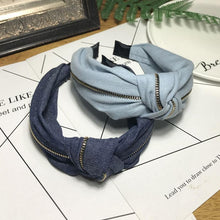 Load image into Gallery viewer, Denim Jeans Bow Knot Hairband