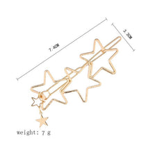 Load image into Gallery viewer, Hearts Stars Metal Hair Clips