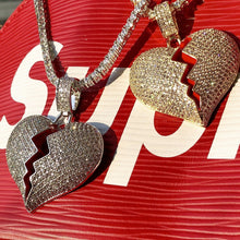Load image into Gallery viewer, 18K Broken Heart Pendant