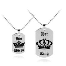 Load image into Gallery viewer, His Queen Her King Tag Necklaces