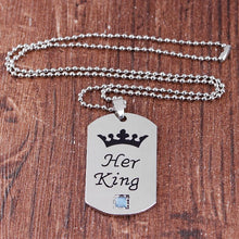 Load image into Gallery viewer, His Queen Her King Tag Necklaces