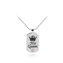 Load image into Gallery viewer, His Queen Her King Tag Necklaces