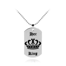 Load image into Gallery viewer, His Queen Her King Tag Necklaces