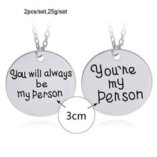 Load image into Gallery viewer, You're my Person Necklace Set of 2