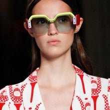 Load image into Gallery viewer, Oversized Half Frame Rimless Retro Acrylic Sunglasses