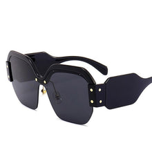 Load image into Gallery viewer, Oversized Half Frame Rimless Retro Acrylic Sunglasses