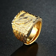 Load image into Gallery viewer, Punk Rock Eagle Gold Color Ring