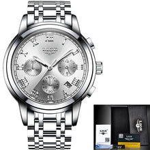 Load image into Gallery viewer, LIGE™ Silver Stainless Steel Watch for Men