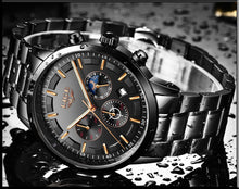 Load image into Gallery viewer, LIGE™ Black Obsidian Watch for Men