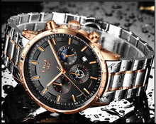Load image into Gallery viewer, LIGE™ Black Obsidian Watch for Men