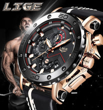 Load image into Gallery viewer, LIGE™ Tactical Waterproof Leather Watch for Men