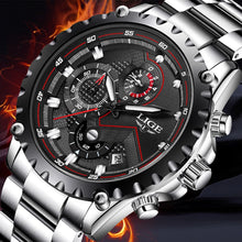 Load image into Gallery viewer, LIGE Steel Waterproof Military Quartz Watch for Men
