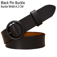 Load image into Gallery viewer, BHK™ Genuine Leather Round Ring Buckle Belt for Women