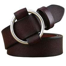 Load image into Gallery viewer, BHK™ Genuine Leather Round Ring Buckle Belt for Women
