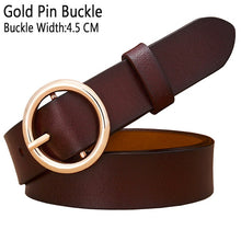 Load image into Gallery viewer, BHK™ Genuine Leather Round Ring Buckle Belt for Women