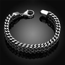 Load image into Gallery viewer, Stainless Steel Double Side Snake Chain Bracelet