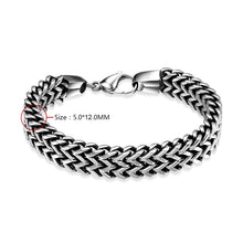 Load image into Gallery viewer, Stainless Steel Double Side Snake Chain Bracelet
