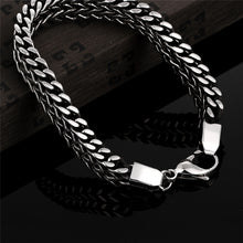 Load image into Gallery viewer, Stainless Steel Double Side Snake Chain Bracelet
