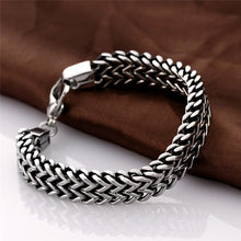 Load image into Gallery viewer, Stainless Steel Double Side Snake Chain Bracelet