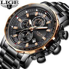 Load image into Gallery viewer, LIGE™ Black Knight Chronograph Watch for Men