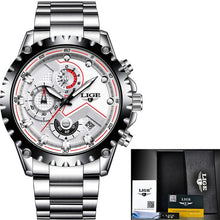 Load image into Gallery viewer, LIGE Steel Waterproof Military Quartz Watch for Men