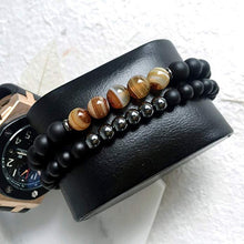 Load image into Gallery viewer, Balancing Hematite Agate Protection Bracelets
