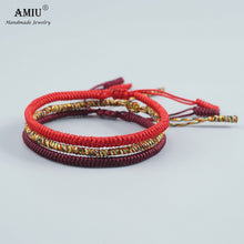 Load image into Gallery viewer, Lucky Handmade Buddhist Knots Rope Bracelet