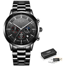 Load image into Gallery viewer, LIGE™ Black Obsidian Watch for Men