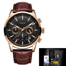 Load image into Gallery viewer, LIGE™ Elegant Leather Band Watch for Men