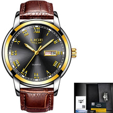 Load image into Gallery viewer, LIGE™ Elegant Leather Band Watch for Men