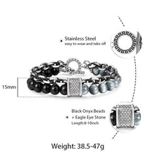 Load image into Gallery viewer, TrendsMax™ Stone Beaded Men's Chain Bracelet