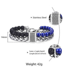 Load image into Gallery viewer, TrendsMax™ Stone Beaded Men's Chain Bracelet