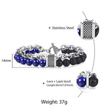 Load image into Gallery viewer, TrendsMax™ Stone Beaded Men's Chain Bracelet