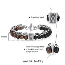 Load image into Gallery viewer, TrendsMax™ Stone Beaded Men's Chain Bracelet