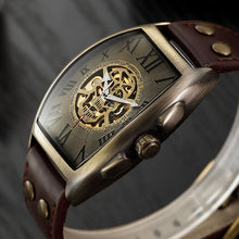 Load image into Gallery viewer, Genuine Leather Skull Watch for Men