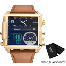 Load image into Gallery viewer, 3-Timezone Luxury Sports Watch