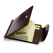 Load image into Gallery viewer, Snap-Closure Leather Bi-fold Wallet