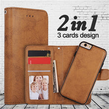 Load image into Gallery viewer, 2-IN-1 PU-Leather Magnetic Phone Flip Case / Wallet for iphone
