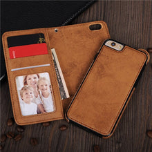 Load image into Gallery viewer, 2-IN-1 PU-Leather Magnetic Phone Flip Case / Wallet for iphone