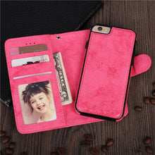 Load image into Gallery viewer, 2-IN-1 PU-Leather Magnetic Phone Flip Case / Wallet for iphone