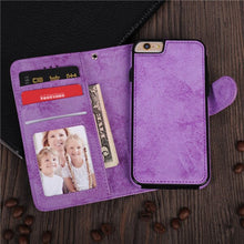 Load image into Gallery viewer, 2-IN-1 PU-Leather Magnetic Phone Flip Case / Wallet for iphone