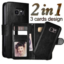 Load image into Gallery viewer, 2 IN 1 Classic Magnetic Phone Flip Case / Wallet For Samsung