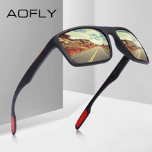 Load image into Gallery viewer, Aofly Polarized Square Aviator Sunglasses